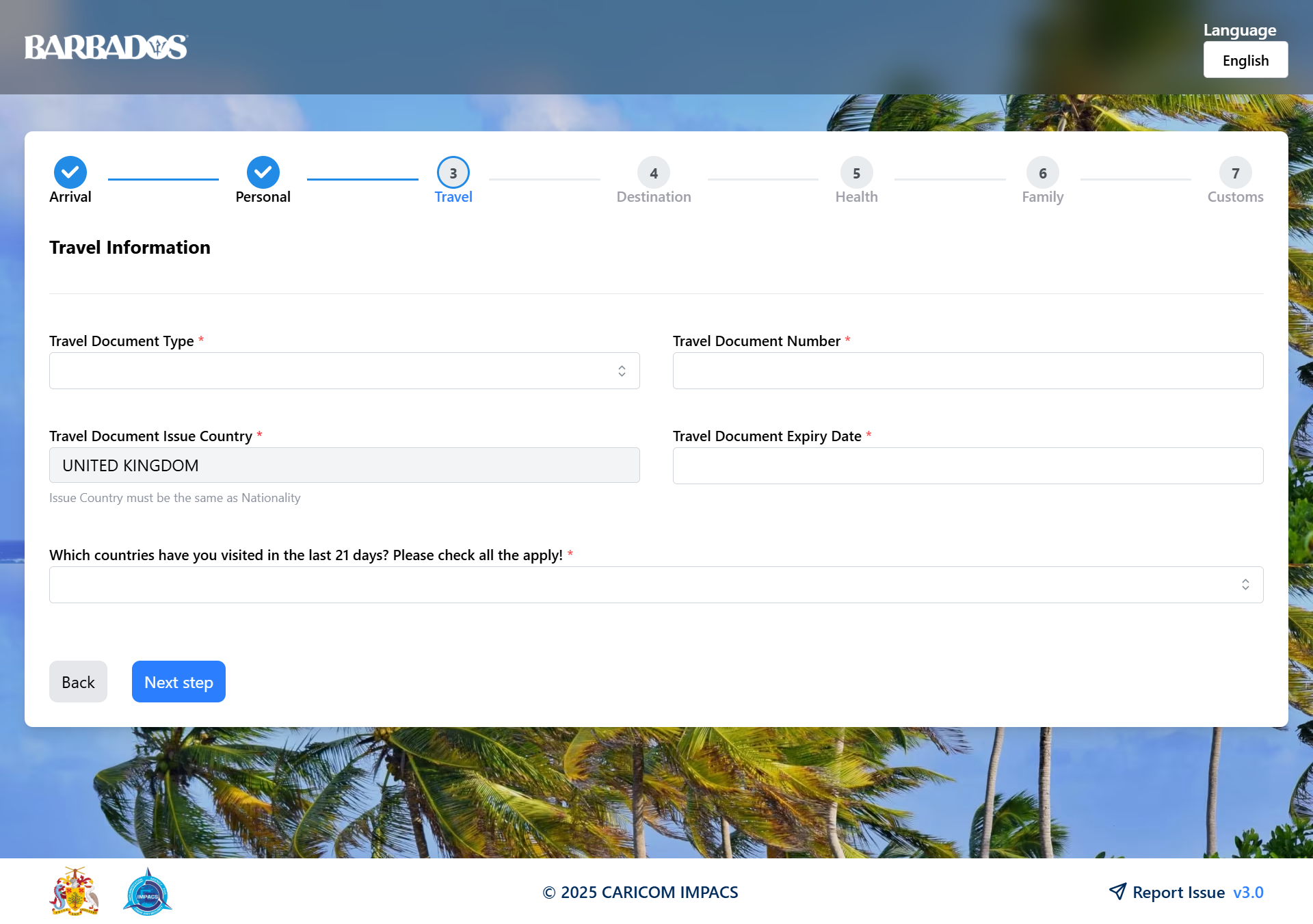 Barbados ED Card System